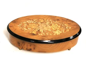 NEW Old Stock REUGE Italy Wood Inlay When You're Smiling Large Music Box 6550 - Picture 1 of 11