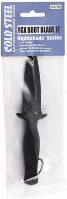 Cold Steel FGX Boot Fixed Trainer Knife 3.25" Grivory Blade Black Rubber Handle - Image 1 of 3