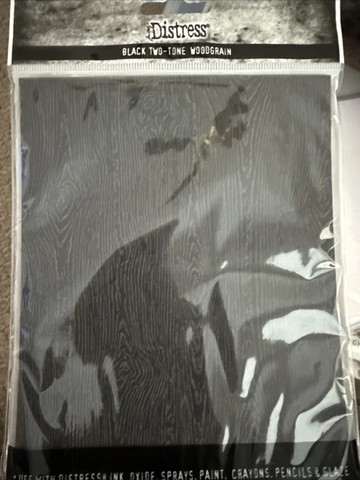 Cartulina Tim Holtz Distress Woodgrain negra SHK81135 retirada Foto 1 de 1