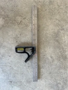 Empire Combination Square 16” Steel Ruler with Cast Head & Brass Level - Picture 1 of 2