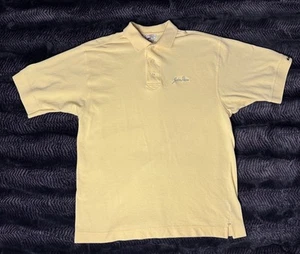 VTG John Deere Cutter & Buck Polo Shirt Mens L Yellow Embroidered Sleeve Logo - Imagen 1 de 9