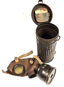 ww2 Porta maschera Tedesca + Maschera Antigas - Foto 1 di 6