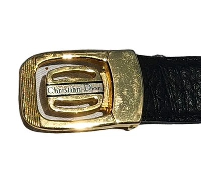 Vintage Christian Dior monsieur Genuine Buffalo Leather Belt - Image 1 of 4