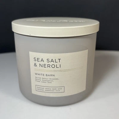 Bath & Body Works SEA SALT & NEROLI Large 3-Wick Candle 14.5 oz White Barn - Image 1 of 4