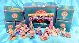 Juego de 11 - NATIVIDAD - Boyds Bears Resina Concurso Estatuillas con Cajas de Navidad - Imagen 1 de 12