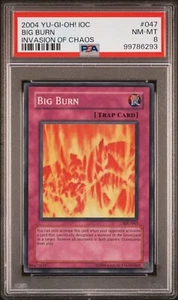 IOC-047 Big Burn Super Rare Unlimited Edition NM Yugioh Card PSA 8 - Picture 1 of 2