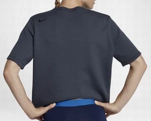 NIKE Dry Therma Flex S/S Loose Thunder Blue Training Top Shirt NEW Womens Sz XL - Picture 1 of 7