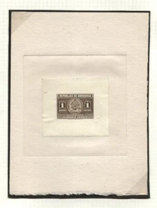 HONDURAS 1946 DIE PROOF 1c ARMS DESIGN - Picture 1 of 1