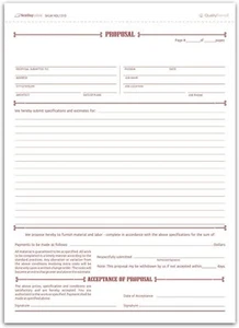 Formularios de propuesta general tamaño carta (8,5 x 11), 3 partes NCR, 50 juegos por paquete - Imagen 1 de 4