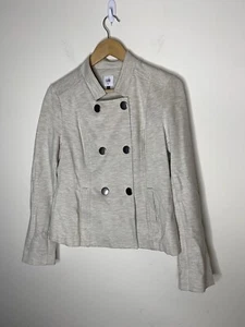 Cabi Size Small Charlie Double Breasted Moto Style Knit Jacket Oatmeal 3028 - Picture 1 of 6