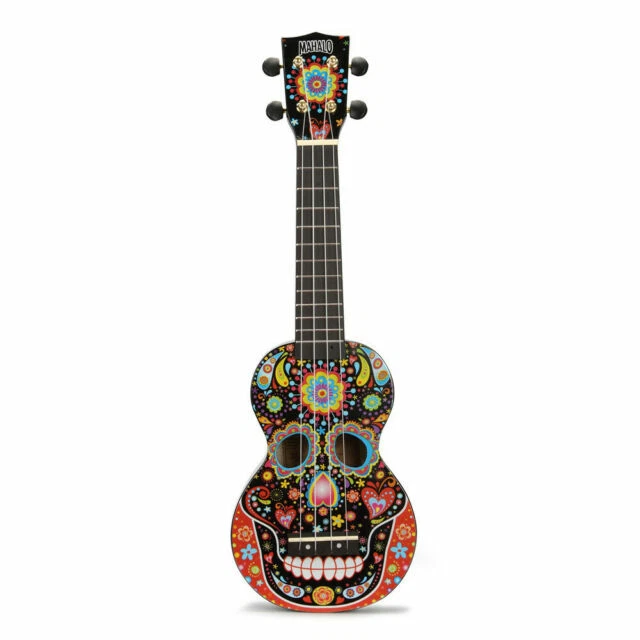 MAHALO MA1SKBK Art Series – Soprano Ukulele - SKULL (Black)