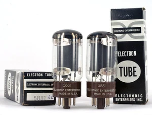 MATCHED PAIR  5881/6L6WGB EE NOS Tube Röhre 진공관  Lampe TSF Valve Valvola 真空管 - Picture 1 of 2