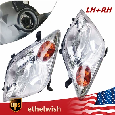 Pair Headlight Lamp Halogen Driver Passenger Set Fit for Scion xA 2004 2005 New - Image 1 of 4