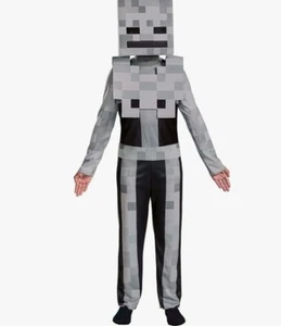 Disguise Kid's Minecraft Classic Skeleton Costume Boys & Girl's Minecraft Outfit - Picture 1 of 3