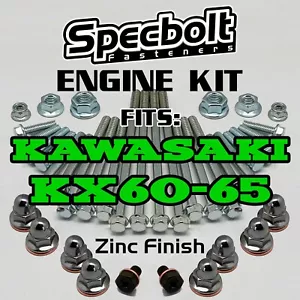 Kit de pernos de reconstrucción de motor KX60 KX65 se adapta a Kawasaki KX 60 65 Specbolt FABRICANTE DE EQUIPOS ORIGINALES ZINC stock - Imagen 1 de 11
