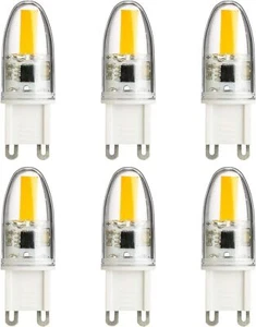 LED G9 Lamp Light Bulb 2.5W(25W=) Bi-Pin Base, Clear, 30K Warm White 6-Pack - Picture 1 of 2