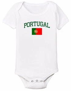 Portugal Bodysuit Soccer Baby Outfit Mameluco Infant Girls Boys T-shirt Kids - Picture 1 of 2