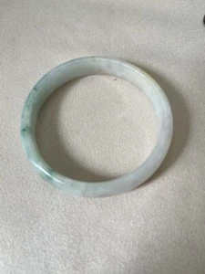 55 mm 100% Natural Green Authentic Burmese Jadeite Jade Bangle - Picture 1 of 6