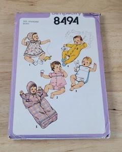 Simplicity Pattern BABIES' LAYETTE #8494 Size: Newborn UNCUT - Picture 1 of 2