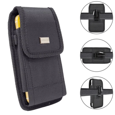 For Kyocera DuraForce Pro 3 , DuraSport 5G, Rugged Clip Holster Nylon Case Pouch - Image 1 of 3