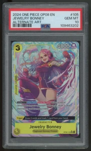2024 One Piece Jewelry Bonney OP08 Alt Art #105 PSA 10 - Zdjęcie 1 z 2