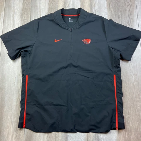 Nike Oregon State Beavers Windbreaker Mens 2XL Black Orange Short Sleeve Men Cover