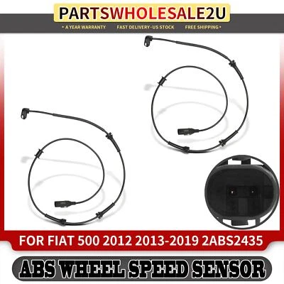 2x Sensor de velocidad de rueda ABS conductor delantero y pasajero para Fiat 500 2012 2013-2019 Foto 1 de 4