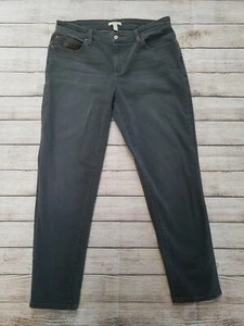 EILEEN FISHER GRAY ORGANIC COTTON JEANS STRETCH PANTS SZ 8 - Picture 1 of 7