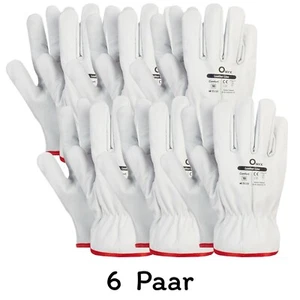 6 Paar Arbeitshandschuhe aus Ziegenleder Gr. 10 - XL Handschuhe Lederhandschuhe - Bild 1 von 4