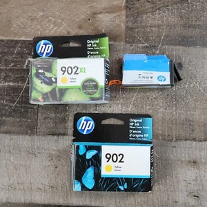 Menge 3 Original OEM HP 902 & 902XL gelb werkseitig versiegelt Neu in Verpackung Ablaufdatum 12/21, 01/22 - Bild 1 von 8