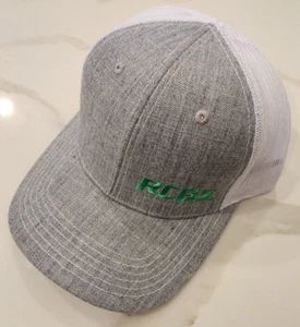 RCBS Grey White Trucker Hat Cap Men Adjustable Hook and Loop Back Ballcap - Picture 1 of 1