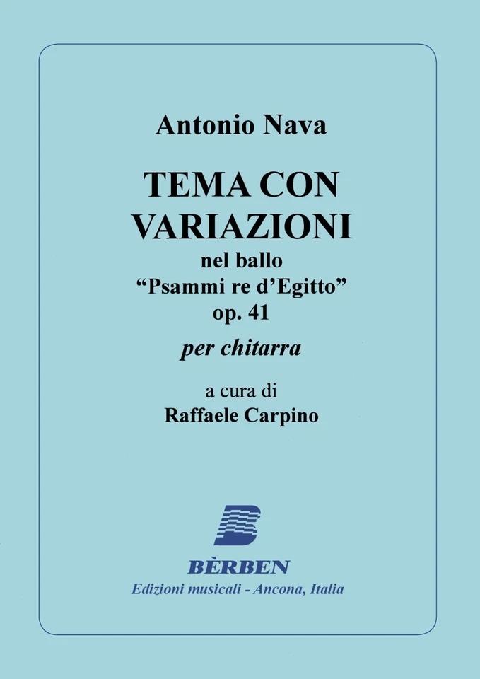 A. Nava - Tema con variazioni op. 41 (chitarra sola) AUTOGRAFATO - Immagine 1 di 1