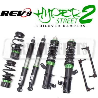 R9-HS2-099 Hyper-Street II Coilovers Lowering Kit 32-Way For Honda Fit 2006-08 Foto 1 de 4