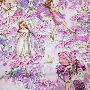 2 Yards Petal Flower Fairies Cicely Mary Barker Fabric Michael Miller CD5057 - Picture 1 of 4
