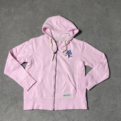Sudadera con capucha Life is Good para mujer Sweet Daisy Simply True polar cremallera completa talla XS  Foto 1 de 4