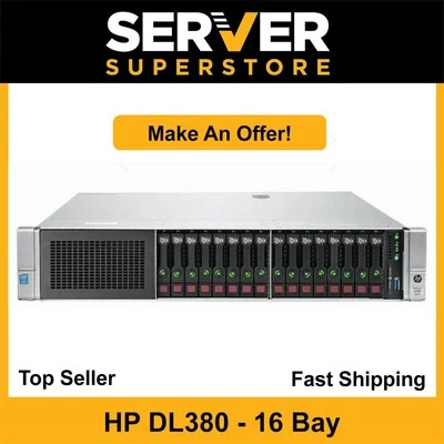 HP ProLiant DL380 G9 Server 2x E5-2667 V4 - 3.20GHz P440ar 64GB RAM 2x 900GB SAS - Image 1 of 4