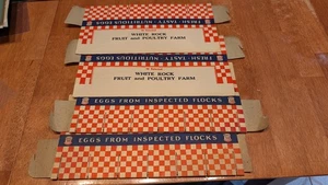 Vintage Egg Cartons Harrisville Rhode Island, White Rock Fruit And Poultry Farm - Picture 1 of 2