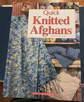 “Quick Knitted Afghans” Pattern Book Jeanne Stauffer Hardcover Great Condition  - Image 1 of 2