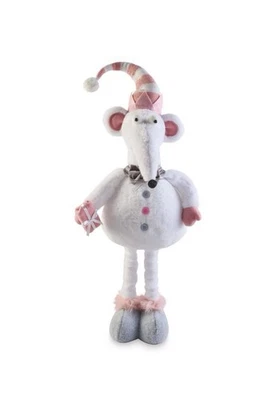 Aldi Christmas Rat 2025 White & Pink Extendable Legs Gingerbread - Image 1 of 4