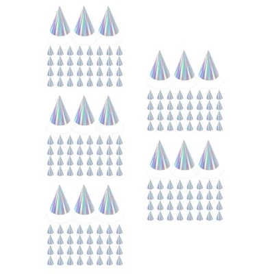  50Pcs Colorful Birthday Hats: 16.5CM Paper Cone Party Hats for Kids - Cap for - Image 1 of 4