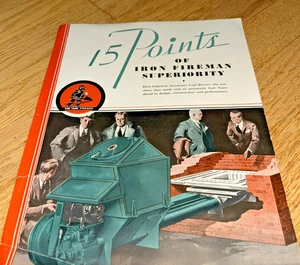 1933 - 15 POINTS OF IRON FIREMAN SUPERIORITY from Chicago World's Fair - Picture 1 of 6