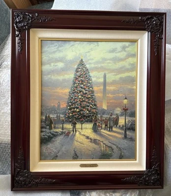 Sale $ Thomas Kinkade SYMBOLS OF FREEDOM 16x20 E/P  EARLY#15/500!24”x28” Framed - Image 1 of 4
