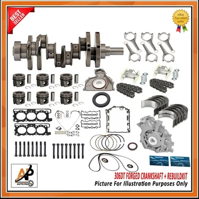 FOR LAND ROVER RANGE ROVER JAGUAR 306DT 3.0 DIESEL FORGED CRANKSHAFT+REBUILD KIT - Image 1 of 3