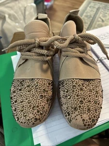 carvela shoes Sneakers For Women Size 6 Rose Gold W/ Sparkling Gems - Picture 1 of 5