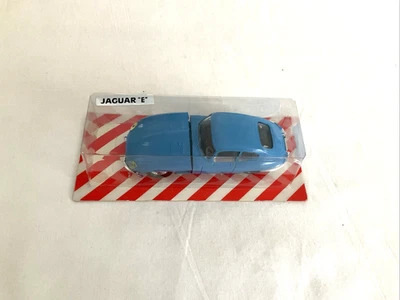 Minialuxe Jaguar 'E' Vintage 1970s Plastic 1/43, Blue. Sealed On Card *MNM* NEW! - Image 1 of 4