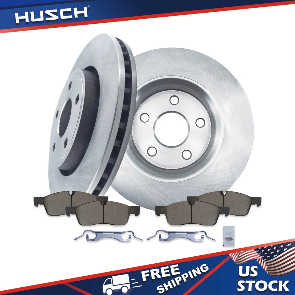 Front Brake Rotors Ceramic Brake Pads Kit for Dodge Durango 2011 - 2020 Foto 1 de 4