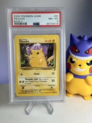 2000 POKEMON BASE SET 2 #87 PIKACHU PSA 8 - Image 1 of 2