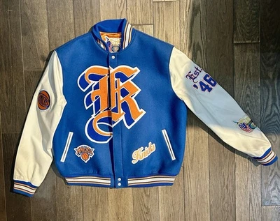 Jeff Hamilton New York Knicks Wool & Leather Varsity Jacket - Image 1 of 4