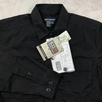 Camisa táctica 5.11 TDU para hombre talla pequeña Ripstop manga larga negra 72002 nueva con etiquetas Foto 1 de 4