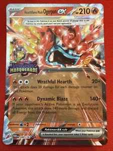 Máscara Hearthflame Ogerpon ex (Sello de Mascarada Crepúsculo) 040/167 Varios... - Imagen 1 de 2